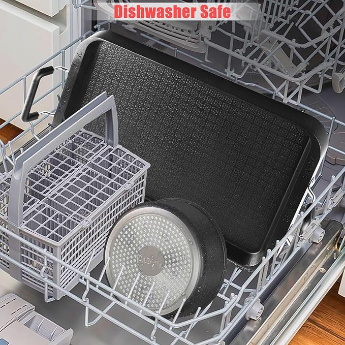 Vayepro Stove Top Griddle, 22 Inch 2 Burner Large Grill Pan for Stove Top, Non-Stick Aluminum with Handles, Indoor Outdoor Cooking/Camping