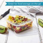 NYHI 40 Pack Square Clear Deli Containers with Lids Disposable BPA Free Square Plastic Food Storage Containers with Lids Airtight for Meal Prep Take Out Kitchen (8 oz)