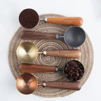 Easyworkz Retro Stainless Steel Coffee Spoon With Black Walnut Handle,10g - Measuring Spoon (Gunmetal)