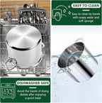 P&P CHEF 10 Quart Tri-Ply Stainless Steel Stockpot, Stock Pot with Visible Lid for Soup Pasta Vegetable, Induction Cooking Pot for All Stoves, Sturdy & Double Handle, Dishwasher Safe