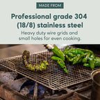 Ultra Cuisine Stainless Steel 8.5 x 12-inch Cooling and Baking Rack - Oven-Safe - Dishwasher-Safe - Heavy Duty - Tight Wire Bake for Oven Cooking - Quarter Sheet Pan - Ideal as Roasting Rack