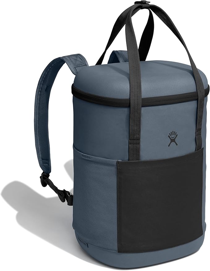 Hydro Flask Cooler Backpack for Beverages - Insulated Soft Travel Lunch Bag - 20 L Capacity in Koala Gray and Black