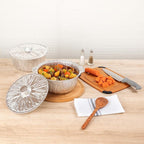 Foil Lux 3.5 Quart Pans And Lids, 10 Disposable Pots With Lids - Oven-Ready, Stove Compatible, Aluminum Foil Baking Pans, Freezable, For Outdoor Camping, Vacation, Picnic, And More - Restaurantware