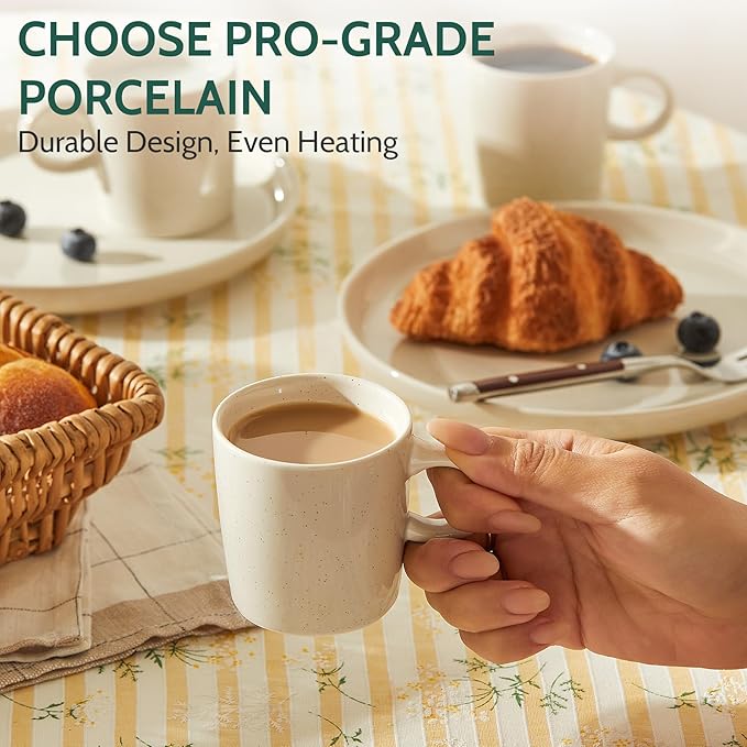 Sweese 4-Pack Porcelain Espresso Cups, Dove Grey Superior Durable Professional, 3.5 Fluid Ounces nan nan