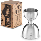 Piña Barware Stainless Steel Commercial 2oz. / 1oz. Bell Style Measuring Jigger Bar Tool - Brushed Finish, One Jigger