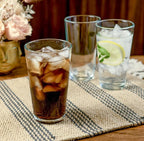 Red Co. Set of 6 Clear Glass 16 Fl Oz Drinking Glassware Beverage Tumblers