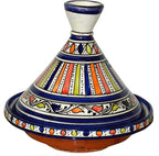 Moroccan Handmade Serving Tagine Exquisite Ceramic With Vivid colors Original 10 Inches in Diameter