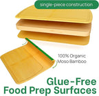 Bamboo Cutting Board – 15 Inch Wood Cutting Boards for Kitchen with Glue-Free Surface™ & Juice Groove – Non-Toxic, FSC-Certified, Durable Wooden Chopping Board