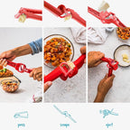 Dreamfarm Garject Lite 2-In-1 Garlic Peeler, Garlic Press & Mincer with Garlic Peel Ejector, Nylon - Red