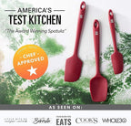 DI ORO® 3-Piece Silicone Spatula Set - 315°C Heat Resistant Non Stick Rubber Kitchen Spatulas for Cooking and Baking - Award-Winning Professional Grade Spatula Set - Best Silicone Utensil Set