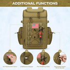 Maelstrom Backpack Cooler,Soft Lightweight Leakproof Tactical Cooler Backpack,50 Can Insulated Cooler Bag,Keeps 50 Cans Hot/Cold for Up to 16 Hours,Waterproof Lunch Bag for Men Women-Khaki