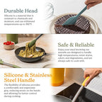 SMIRLY Kitchen Utensils Set – 26-Piece Silicone Cooking Utensils Set, Spatula Set with Holder, Stainless Steel Handle Silicone Kitchen Gadgets for Nonstick Cookware