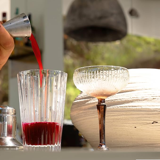 Glass Cocktail Shaker | Martini, Margarita Mixer for Professional Bartending | Durable Bar Set for Mixing Drinks | Perfect for Home or Bar Use (17oz)