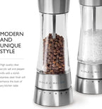 Cole & Mason Derwent Grinder Set - Precision Mechanisms and Sea Salt and Peppercorns - Derwent Salt and Pepper, Stainless Steel