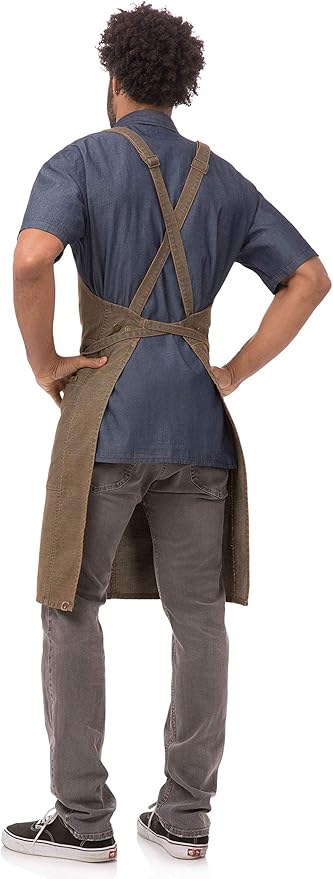 Chef Works Unisex Uptown Cross-Back Bib Apron