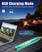 YUSWKO Rechargeable Milk Frother for Coffee, Handheld Drink Mixer with 3 Heads 3 Speeds, Ideal Coffee Frother Wand for Travel - Green