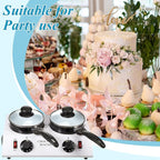 ROCEEI 1 Set Chocolate Boiler Electric Heating Chocolate Melting Tempering Machine with 1 Silicone Spatula Boiler for Melting for Candy (Double Pot)