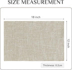 Softalker Faux Linen Placemats Set of 6-12 x 18 Inch, Heat Resistant Double Layered Durable Burlap Farmhouse Place Mats, Non-Slip Washable Rustic Table Mats for Dining, Kitchen, Party（Beige