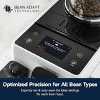 De'Longhi Rivelia Automatic Espresso Machine with Grinder & Milk Frother – All-in-One Coffee Maker, Hot & Iced Latte, Cappuccino, Bean Switch System, Burr Grinder, Compact Italian Design, White