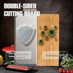 SNOWCLAD Stainless Steel Cutting Board,Double Sided Steel Cutting Board Set for kitchen,Stainless Steel/Wheat straw pp Large for meat,Dishwasher Safe [16 * 11+12 * 8.3 Inch]