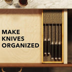 SpaceAid Knife Drawer Organizer Bamboo Insert Dock, Kitchen Steak Knives Holder Organizers Block for Drawer in Storage Organization (Small)
