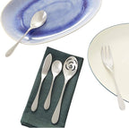 KNORK's Original Flatware Set - 45 Piece Glossy Silverware Set with Knork Forks - Durable and Stylish Knork Flatware Set for Everyday Use, Service for 8