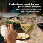 Libbey Signature Kentfield Wine Glass, 13.25 ounce, Set of 4, Elegant, Dishwasher Safe Glass Wine Glasses, for Parties, Birthdays, Weddings, & More