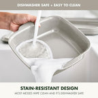 GreenPan Premiere Ovenware Healthy Ceramic Nonstick 8" Square Cake Baking Pan, PFAS-Free, Warp-Free Bakeware, Durable Quick Heating, Oven & Broiler Safe to 600F, Dishwasher Safe, Taupe