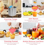 yeshine 21.5 Quart Canning Pot with Rack and Lid, Large Water Bath Canning Pot Set with Full Canning Tools Set, Stainless Steel Canner Supplies Starter Kit for Beginners for Home, Kitchen (Pink)