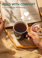 Sweese Porcelain Coffee Mugs - 16 Ounce (Top to the Rim) for Coffee, Latte, Tea, Cocoa, Set of 4, Navy