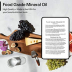 Thirteen Chefs Mineral Oil - 128oz Food Grade Conditioner for Wood Cutting Board, Countertop & Butcher Block, Lubricant for Knife or Meat Grinder - Safe USP Finish on Marble, Soapstone