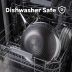 Hybrid Wok Pan, Nonstick, PFOA Free 12 Inch Induction Wok With Lid, Dishwasher Safe Cooking Pan For All Cooktops, Stainless Steel Cookware, Woks & Stir-Fry Pans, Bonus Bamboo Dish Brush