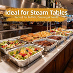 Aluminum Foil Pan, 9×13 Half Size Pans, Disposable Foil Pans for Roasting, Catering, Picnic or Holiday needs (20 Pack)