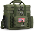 Maelstrom Tactical Lunch Box, 23 L Insulated Lunch Bag for Men, Expandable Double Deck Lunch Cooler Bag,Large Leakproof Soft Lunch Tote with Detachable MOLLE Bags, for Adult Women Work,Picnic