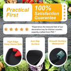 6 Pcs 16 14 11 Inch Restaurant Serving Trays Extra Large Serving Pallets Black Plastic Non Slip Round Pallets Large Food Crawfish Server Trays for Home Restaurant Kitchen Cafeteria Bar Hotel