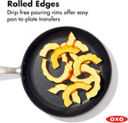 OXO Enhanced 12” Nonstick Frying Pan Skillet with Lid, Ceramic PFAS-Free Cookware, Stainless Steel Handle, Eggs & Omelets, Dishwasher & Oven Safe, Biscuit Brown