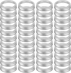 48 Pieces Canning Rings, 70MM Silver Split-Type Rustproof Tinplate Metal Canning Rings for Mason Jar, Reusable Leak Proof Replacement