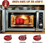 E-far Enameled Cast Iron Sauce Pan, 2 Quart Dutch Oven Saucepan with Lid, Small Sauce Pot for Cooking, Boiling, Healthy & Non Toxic, Induction & Oven Safe, Red