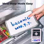 Fit Meal Prep 50 Pack 1.5 lb Aluminum Foil Pans with Lids, Disposable Take Out Food Containers with lids for Freshness and Spill Proof, 8.75 x 6.25 x 1.5 Disposable Cookware for Catering, Restaurants