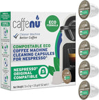 Nespresso Compatible Cleaning Pods. 5 Eco Cleaner Capsules. Improved Coffee Flavour. For Nespresso Originaline, Use with Descaling Kit.