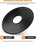 Stanbroil Round Griddle Insert for Weber 22" Kettle Charcoal Grill, Nonstick Coating Flat Top Griddle Plate, 22 Inch Kettle Grill Accesories, Black