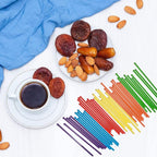 100 Pieces Disposable Plastic Round Top Crystal Swizzle Sticks (Rainbow Color)