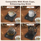 Coffee Mug Warmer for Desk, Electric 36W Coffee Cup Warmer with Auto Shut Off/Timer for Office Home, Smart Coffee Cup Mug Heater for Warming and Heating Beverage,Candle,Tea,Coffee Gifts,Black