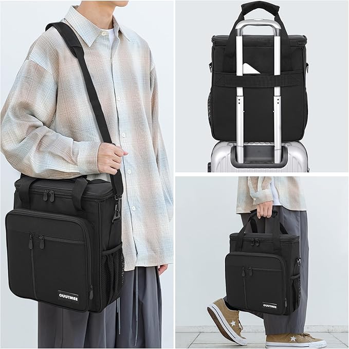 Coffee Maker Carrying Bag Compatible with Keurig K-Mini or K-Mini Plus, Single Serve Coffee Brewer Portable Storage Bag with Extra Pockets, Storage Tote Case With Shoulder Strap