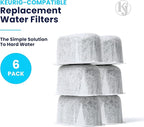 K&J Replacement Charcoal Water Filters Compatible With KEURIG - Universal Fit (NOT CUISINART) for Keurig 2.0 (and older) Coffee Machines (6-Pack)