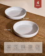 famiware Milkyway 33 oz Bowl Set, Pasta Bowls Set of 4, Salad Bowls Perfect for Your Friend for Housewarming, Thanksgiving, Christmas, Light Gray