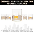 Greenline Goods Skyline Etched Chicago Whiskey Glasses Gift (Set of 2) | Old Fashioned Tumbler – For Chicago Lovers - Windy City Accessories and Souvenirs - Illinois Glassware Decor