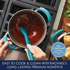 Rachael Ray Cucina Hard Porcelain Enamel Nonstick Multi-Pot / Steamer Set, 3-Quart, Agave Blue - 16799