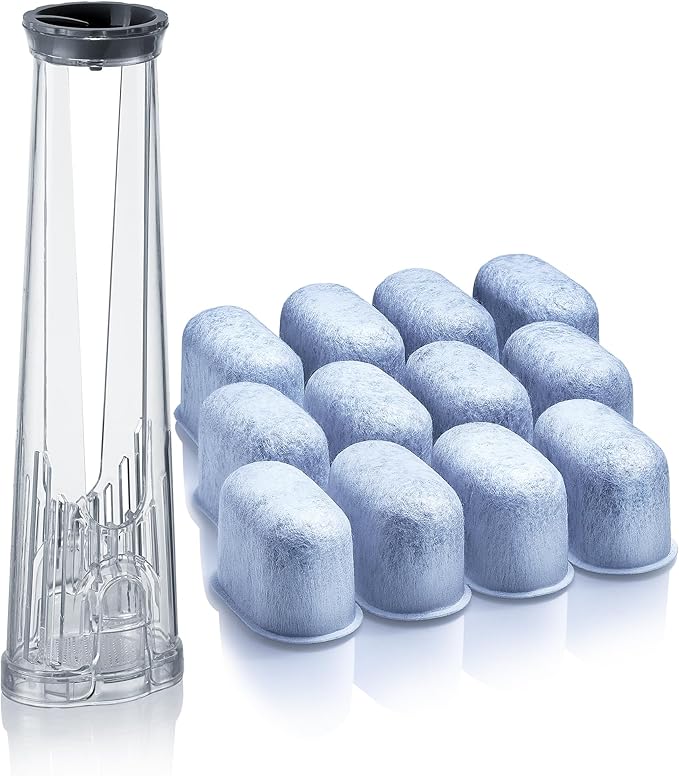 Water Filter Holder and 12 Water Filters for Keurig K-Supreme, K-Slim, K-Express, K-Select, K-Classic, K-Duo Plus, K-Elite, K-Iced, K-Cafe - for Use in All Keurig Brewers with Side-Loaded Reservoir
