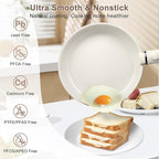 13Pcs Nonstick Cookware Set, Aluminum Nonstick Pots and Pans with Lids & Detachable Handle, Non-toxic Healthy Kitchen Cooking Sets, PFAS and PFOA Free